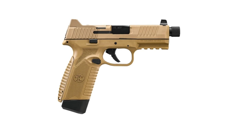 FN 545 Tactical Handgun 45 ACP 10rd Magazines (2) 4.71" Threaded Barrel FDE NMS Night Sights