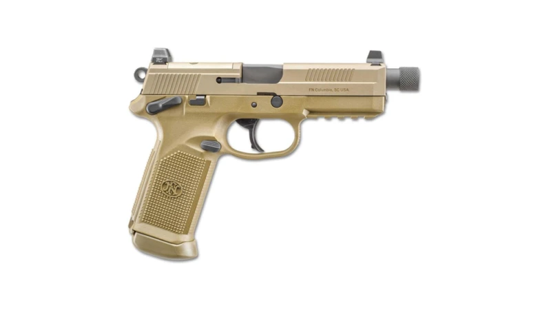 FN FNX-45 Tactical Handgun .45 ACP 15rd Magazines (2) 5.3" Threaded Barrel FDE Night Sights