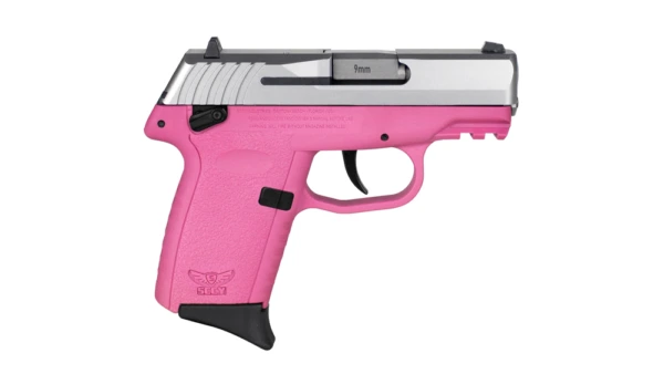 SCCY CPX-1 Handgun 9mm Luger 10rd Magazine 3.1" Barrel External Safety Only Stainless Slide/Pink Frame