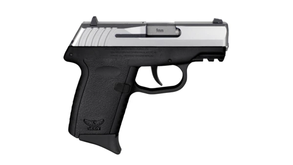 SCCY CPX-2 Handgun 9mm Luger 10rd Magazine 3.1" Barrel No Safety Stainless Slide/Black Frame