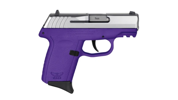 SCCY CPX-2 Handgun 9mm Luger 10rd Magazine 3.1" Barrel No Safety Stainless Slide/Purple Frame