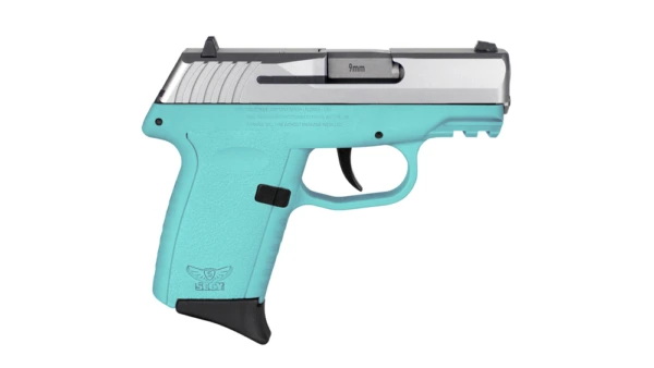 SCCY CPX-2 Handgun 9mm Luger 10rd Magazine 3.1" Barrel No Safety Stainless Slide/SCCY Blue Frame