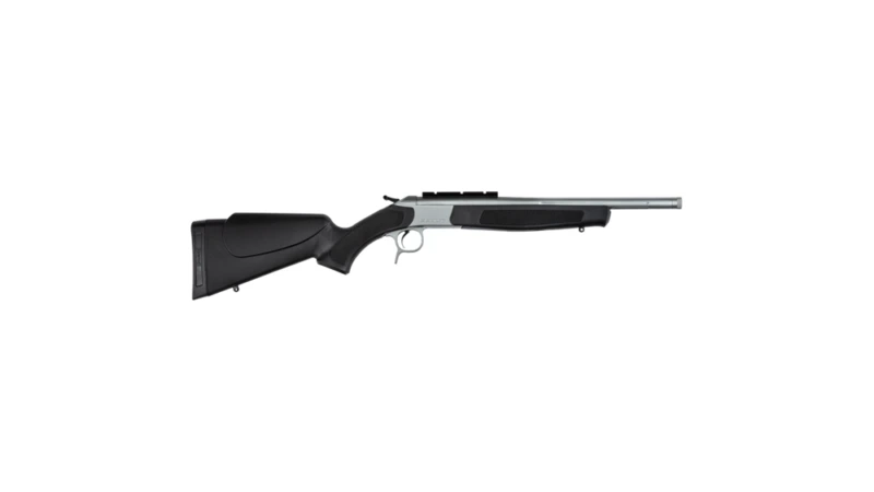 CR4911S_1 CVA Scout TD Rifle 35 Whelan Single Shot 25" Threaded Barrel Stainless Steel and Black with Muzzle Brake