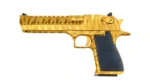DE50TG-TS_1 DESERT EAGLE .50AE 6" PISTOL 7RD TITANIUM GOLD W/TIGER STRIPES