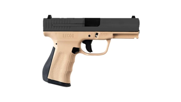 FMK Firearms Recon 9C1G2 FAT Handgun 9mm 14/rd 4" Barrel Desert Tan Grip with Black Slide