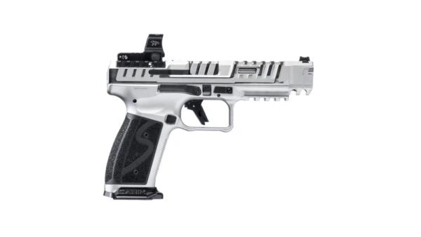 Canik SFx Rival-S Chrome Handgun 9mm Luger 18rd Magazines (2) 5" Barrel Chrome with MO2 Optic