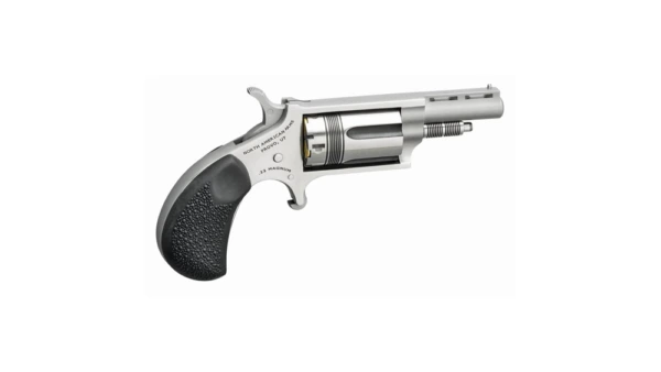 NAA 22 Magnum Wasp Revolver .22 Mag 5rd Capacity 1.625" Barrel Silver with Black Grip and Vented Rib