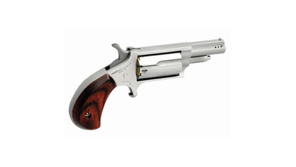 NAA Ported Magnum Handgun .22 WMR 5rd Capacity 1.625" Barrel Silver with Rosewood Grips