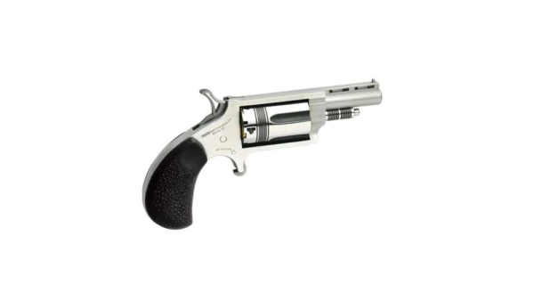 NAA .22 Mag Wasp Handgun .22 WMR 5rd Capacity 1.625" Barrel Silver with Black Grips