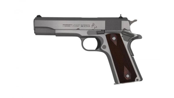 Colt Government Model Handgun .38 Super 9rd Magazine 5" Barrel Stainless Finish