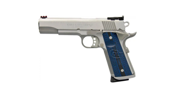 Colt Gold Cup Trophy Handgun .38 Super 9rd Magazine 5" Barrel Stainless Finish G10 Grips Fiber Sights