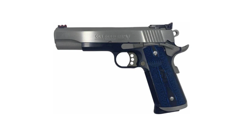 Colt Gold Cup Trophy Handgun .45 Auto 8rd Magazine 5" Barrel Two-Tone Finish G10 Grips Fiber Sights