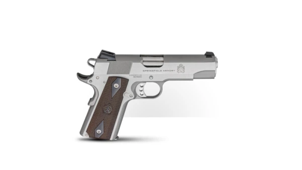 Springfield 1911 Garrison Handgun 9mm Luger 9rd Magazine(1) 4.25" Barrel Wood Grips Stainless