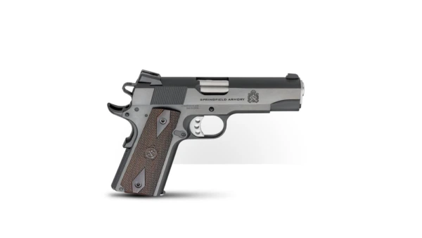 Springfield 1911 Garrison Handgun .45 Auto 7rd Magazine(1) 4.25" Barrel Wood Grips Blued