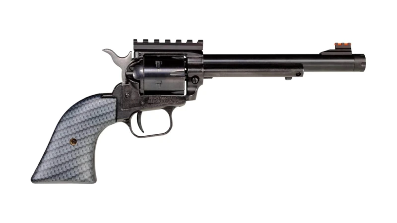 RR22B6-TH_1 Heritage Rough Rider Tactical Cowboy Handgun .22 LR 6rd Capacity 6.5" Threaded Barrel Carbon Fiber Grips