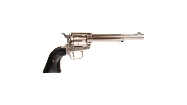 Heritage Rough Rider Revolver .22 LR 6rd Capacity 6.5" Barrel Silver Nickel with Black Grips
