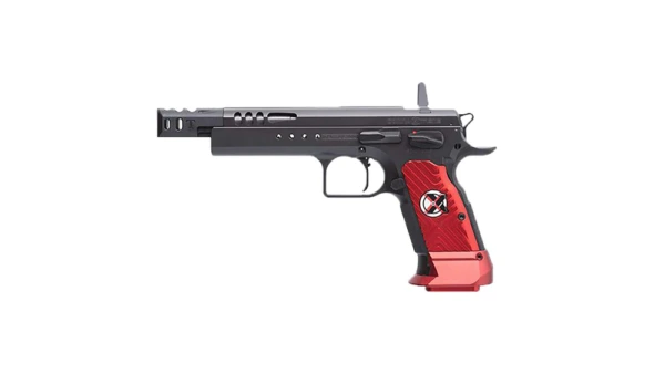 Tanfoglio Domina Xtreme Handgun 9mm 17/rd 5.2" Barrel Black with Red Grip