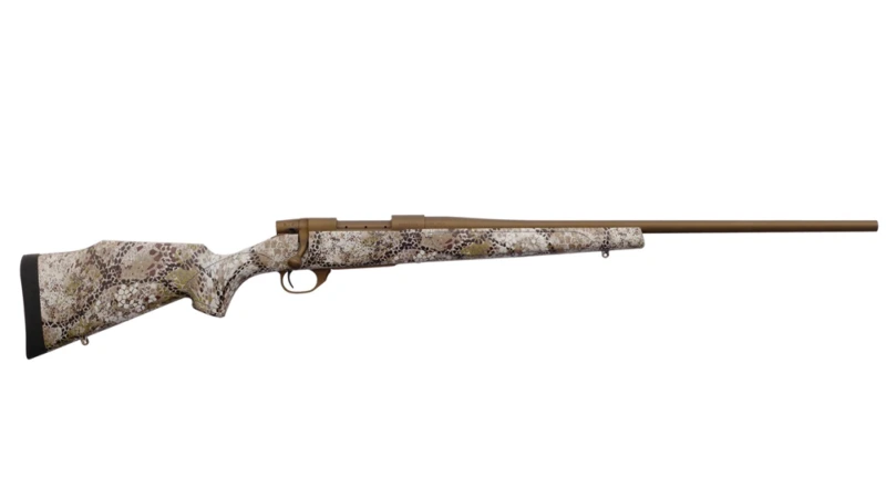 VAP300WR6O_1 Weatherby Vanguard Badlands Rifle .300 Wby Mag 3rd Capacity 26" Burnt Bronze Cerekote Approach Camo Pattern Stock
